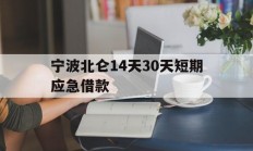 宁波北仑14天30天短期应急借款