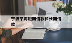 宁波宁海短期借款和长期借款