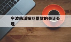 宁波慈溪短期借款的会计处理