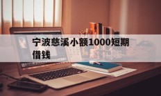 宁波慈溪小额1000短期借钱