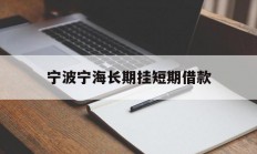 宁波宁海长期挂短期借款