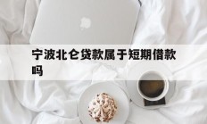 宁波北仑贷款属于短期借款吗
