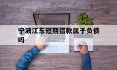 宁波江东短期借款属于负债吗