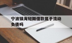宁波镇海短期借款属于流动负债吗
