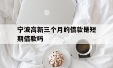 宁波高新三个月的借款是短期借款吗