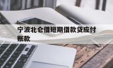 宁波北仑借短期借款贷应付账款