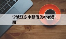 宁波江东小额借贷app短期