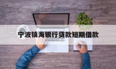 宁波镇海银行贷款短期借款