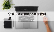 宁波宁海计提的短期借款利息