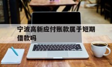 宁波高新应付账款属于短期借款吗