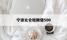 宁波北仑短期借500