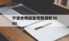 宁波余姚应急短期借款3000