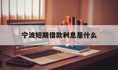 宁波短期借款利息是什么