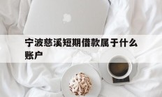 宁波慈溪短期借款属于什么账户