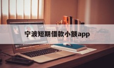宁波短期借款小额app