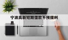 宁波高新短期借款不预提利息