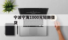 宁波宁海1000元短期借贷