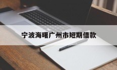宁波海曙广州市短期借款