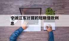 宁波江东计提的短期借款利息