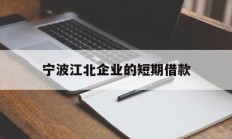 宁波江北企业的短期借款