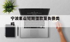 宁波象山短期借款是负债类吗