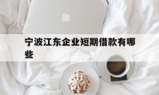 宁波江东企业短期借款有哪些