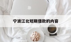 宁波江北短期借款的内容