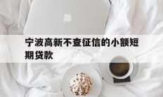 宁波高新不查征信的小额短期贷款