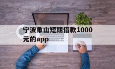 宁波象山短期借款1000元的app