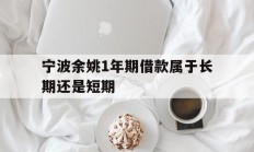 宁波余姚1年期借款属于长期还是短期