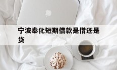 宁波奉化短期借款是借还是贷